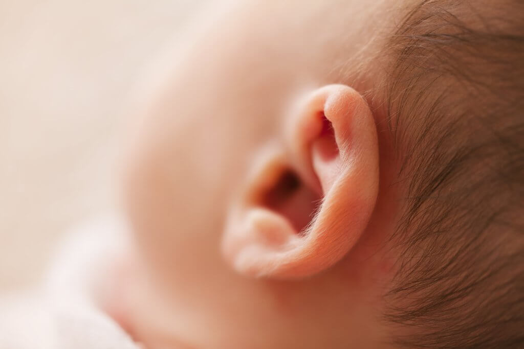 closeup of childs ear