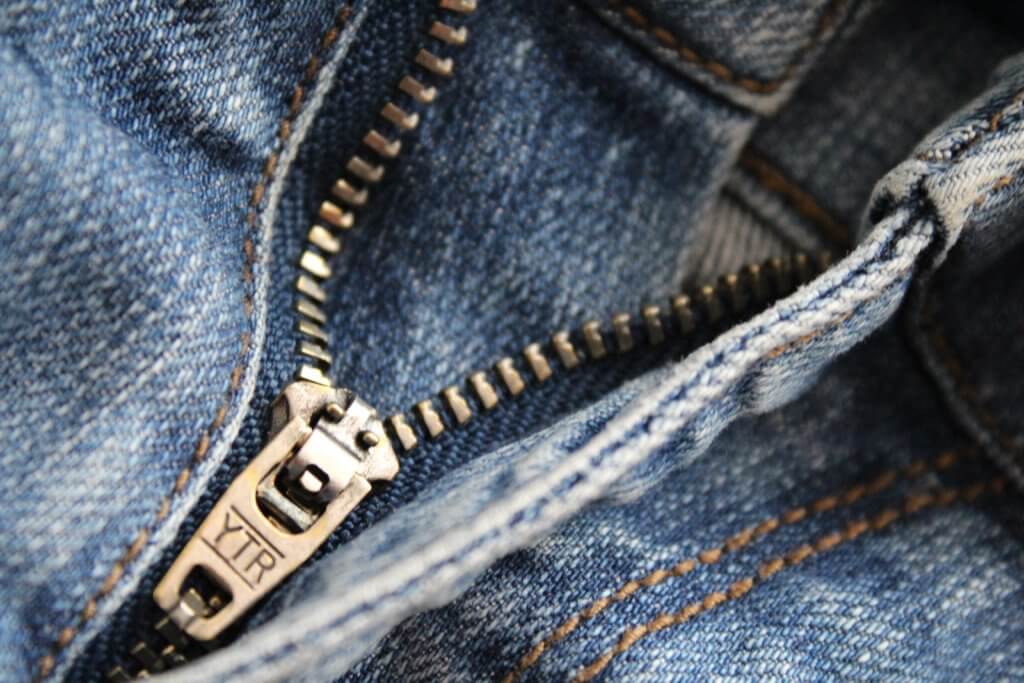 close up pants zipper